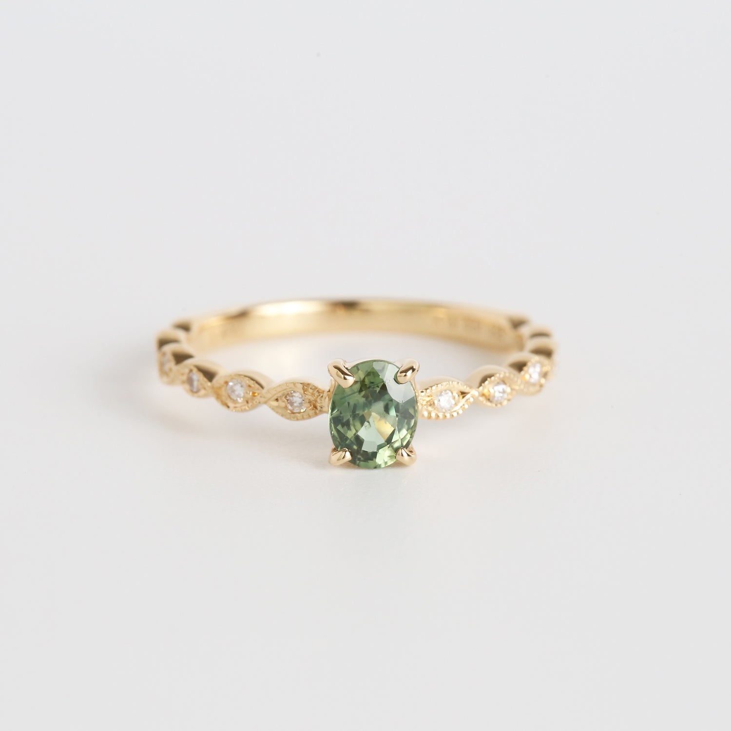 Green Sapphire Ring