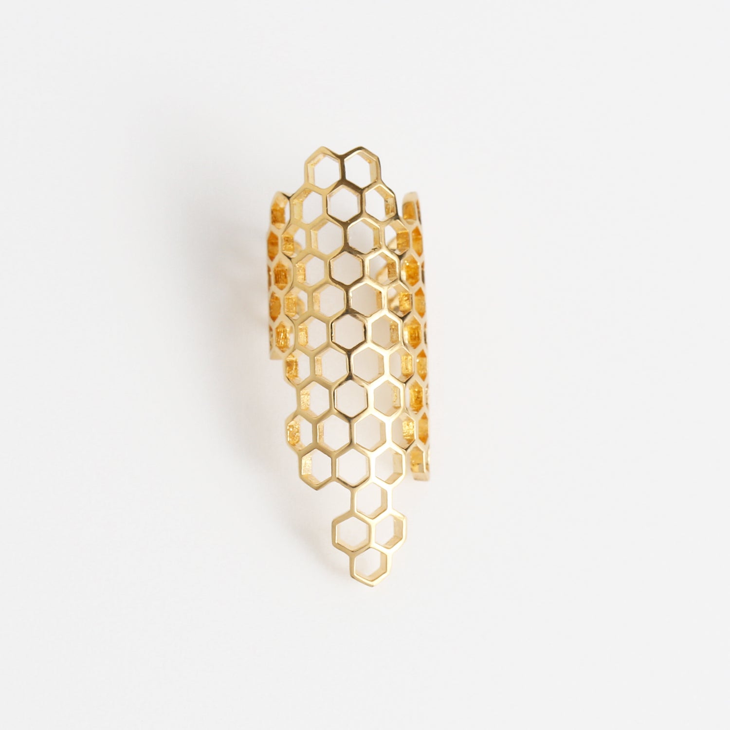 Honeycomb | Long Ear Cuff | Designer by Yumi Mori